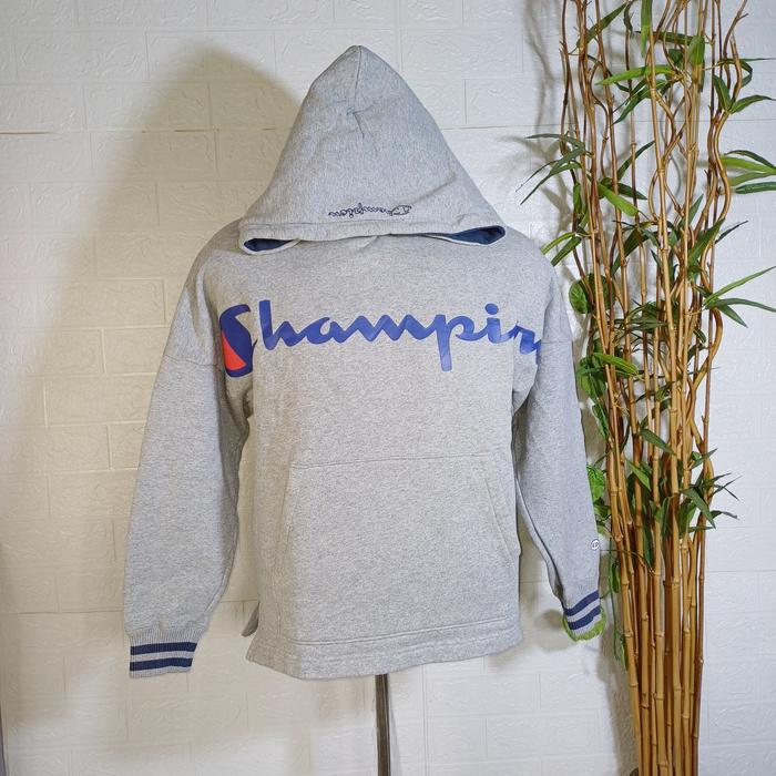 HOODIE CHAMPION BIG SCRIPT LOGO (SECOND BRANDED) SIZE S-M, ABU, HD0073