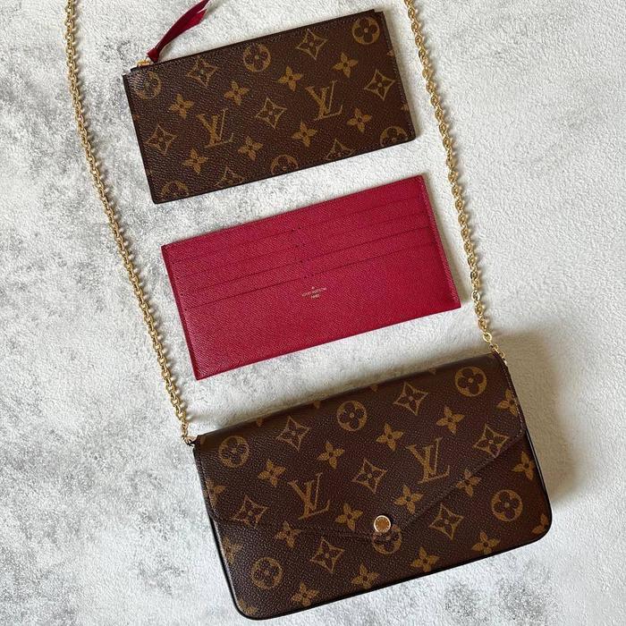 LOUIS VUITTON LV Felicie Monogram Fuchsia