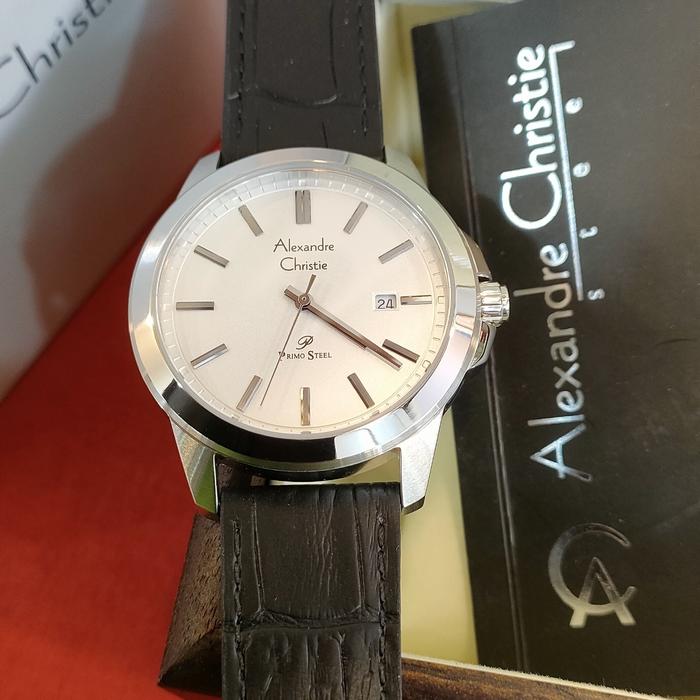 Jam Pria ORIGINAL Alexandre Christie AC 1017 MD Steel