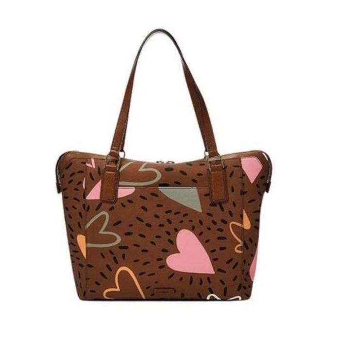 Fossil Jacqueline tote hearts