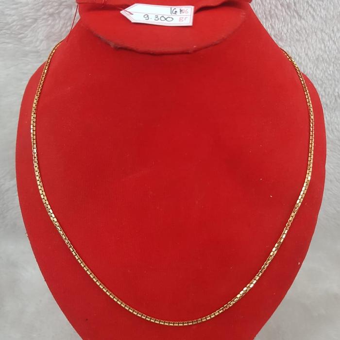 KL23J416J Kalung model italy santa emas kuning asli 9.300gr 16k