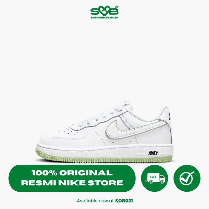 Nike Kids' Force 1 PS All Triple Full White/Black/Honeydew CZ1685-108