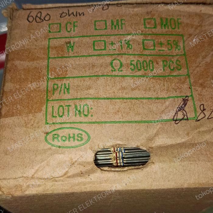 7479 10pc 10x 10pcs resistor  1/8watt 0,125watt 0.125watt 680r 680ohm taiwan