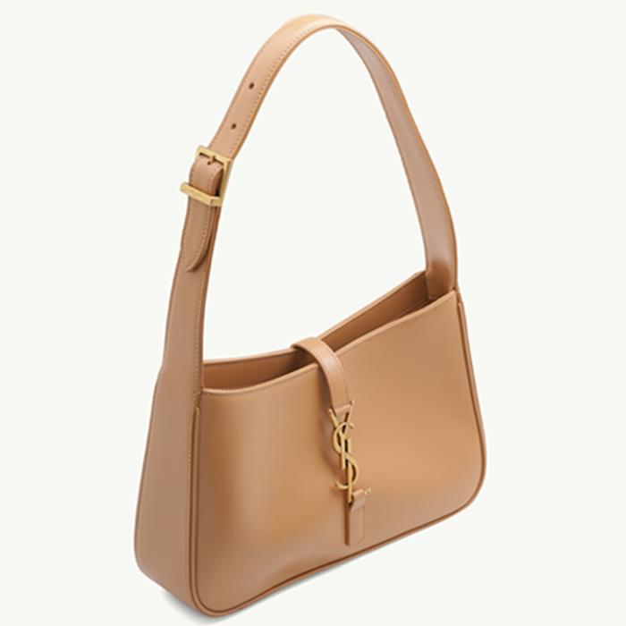 SAINT LAURENT Le 5 A 7 Hobo Bag in Dune Smooth Leather GHW