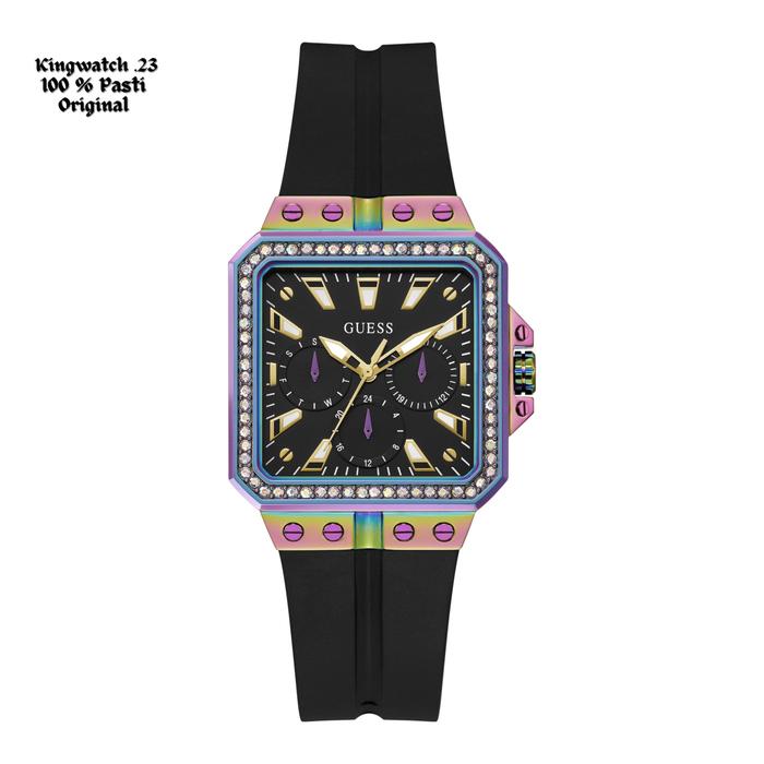 GUESS GW0618L3 LIBRA Jam Tangan Wanita Analog Rubber Rainbow Original