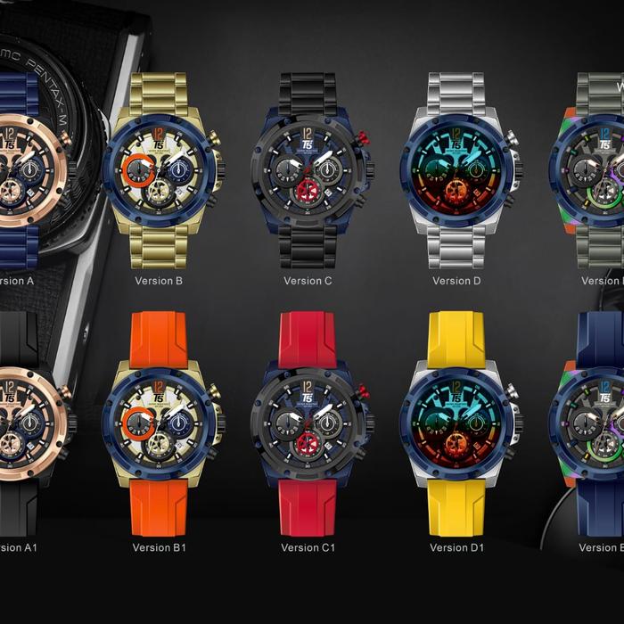 Jam Tangan Pria T5 H 3867G Fullset Free Strap Original Waterresist
