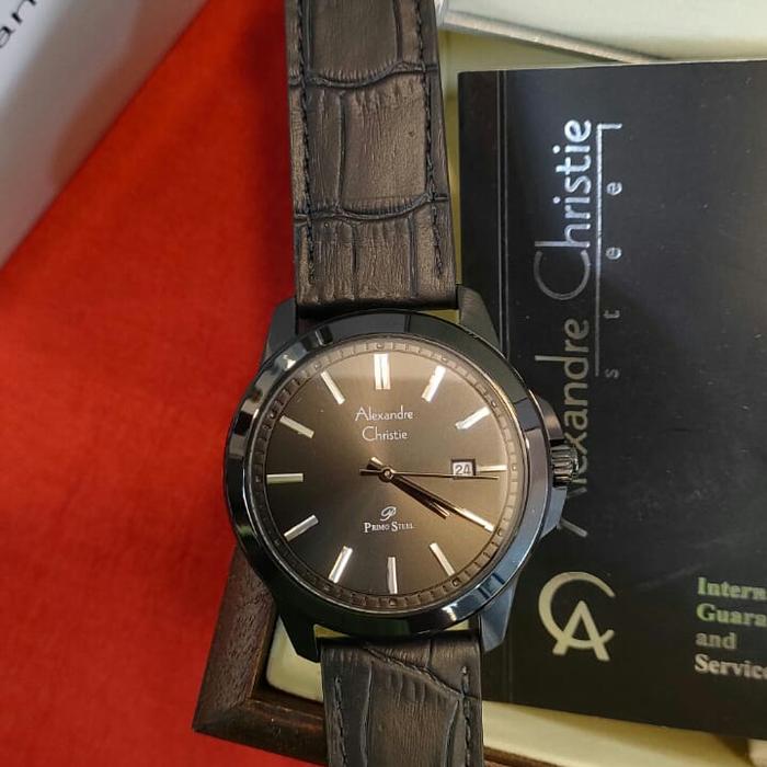 Jam Pria Original Alexandre Christie AC 1017 MD All Stainless