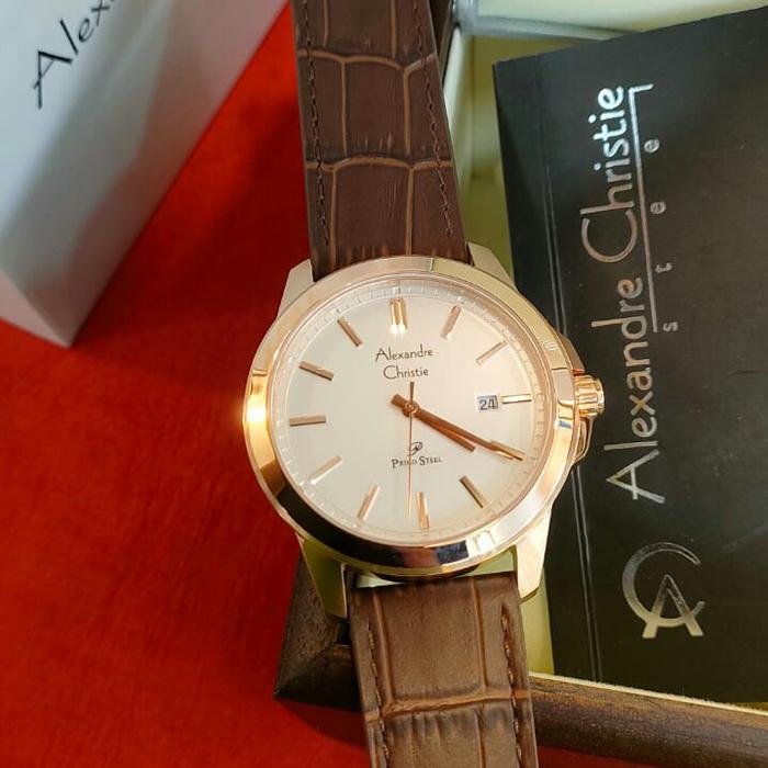 Jam Pria Original Alexandre Christie AC 1017 MD All Stainless Steel