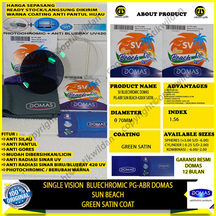 DOMAS SINGLE VISION BLUECHROMIC PG-ABR SUN BEACH