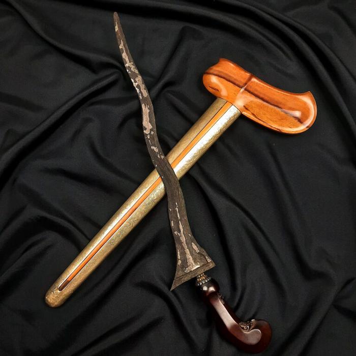 keris pulanggeni luk 5 Pamor Wos Wutah Tangguh Singasari Kuno Abad 13