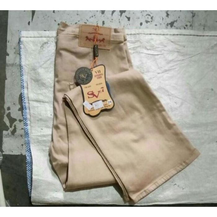 Rayakan Bersama Kami! CELANA JEANS SV CUTBRAY WARNA CREAM - ABU TUA -