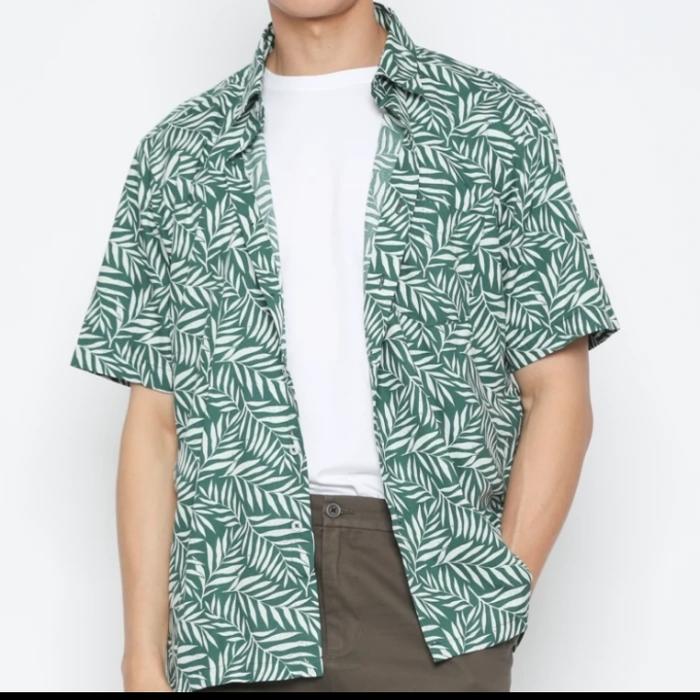 ARNOLD PALMER Original Kemeja Pria Lengan Pendek ber Motif,Regular