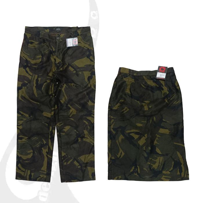 vintage 90s celana chino woodland camo french apc