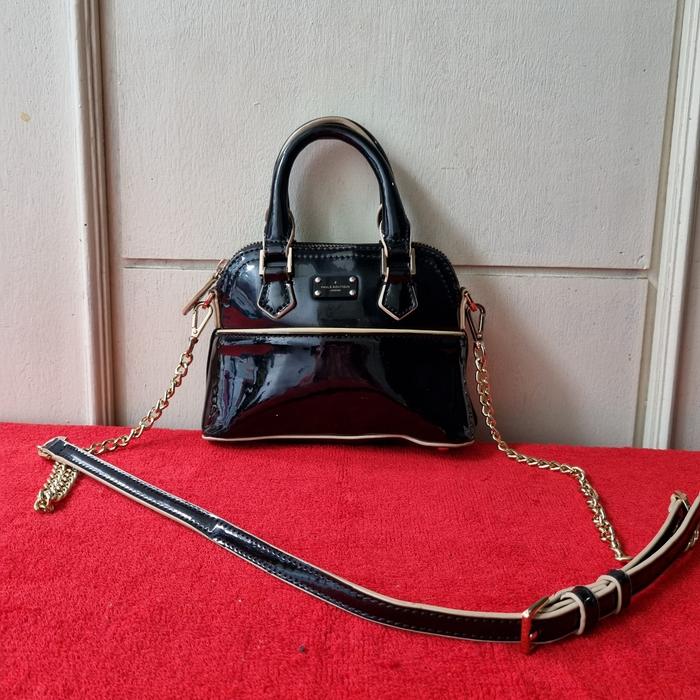 TAS SLING MINI WANITA PAUL BOUTIQUE LONDON KULIT GLOSSY SECOND IMPORT