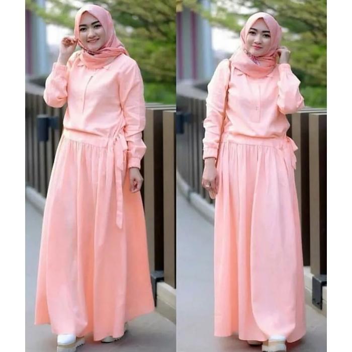 BAJU GAMIS DRESS WANITA CANTIK ELEGAN GAUN MUSLIMAH FASHION BAGUS BARU