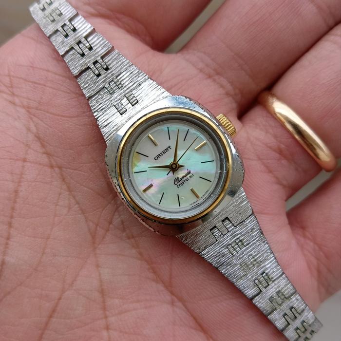jam orient chamade original manual wind kerang dial