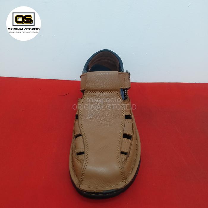 Original Camel Active Sandal Sepatu Pria Kingsley Kulit Asli Khaki -40