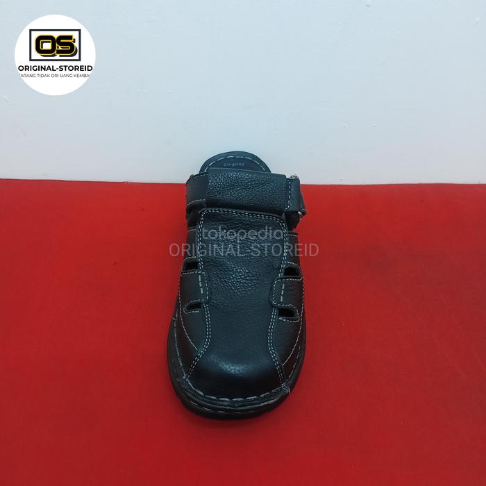 Original Camel Active Sandal Sepatu Pria Kingsley Kulit Asli Black -40