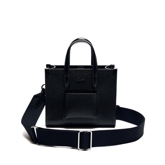 Lacoste Women's Mini Chantaco Leather Tote Bag - Black