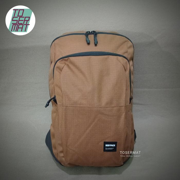 BODYPACK HOCUS ori tas ransel laptop backpack daypack simple - Brown
