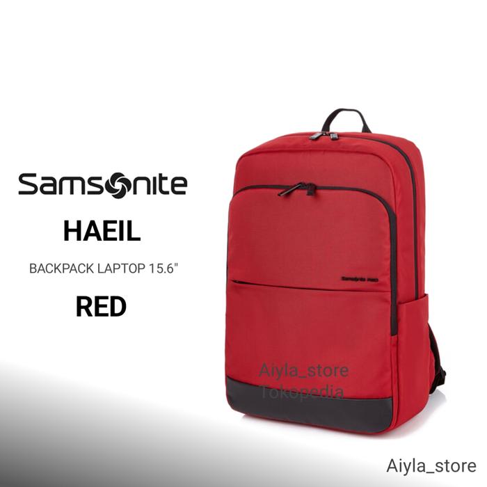 Samsonite Haeil Backpack Laptop 15.6 Red - Tas Ransel Pria Samsonite