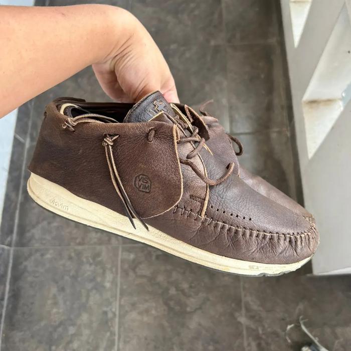 VISVIM FBT DK BROWN ELK LEATHER 9US