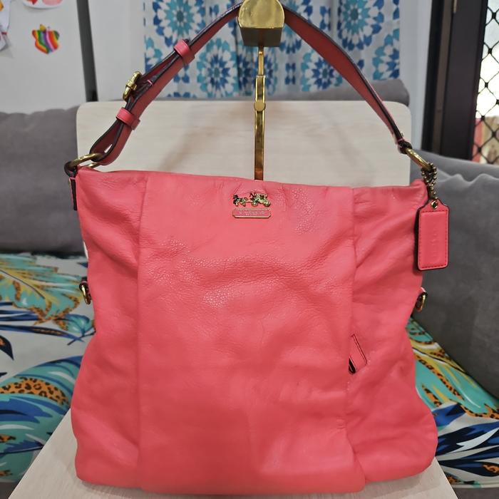 Preloved Tas Coach Madison Isabelle Leather Pink