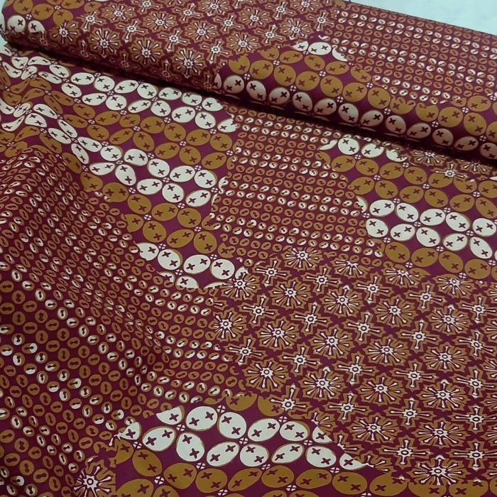 bahan kain katun poplin ex garment branded grade a motif batik abstrak