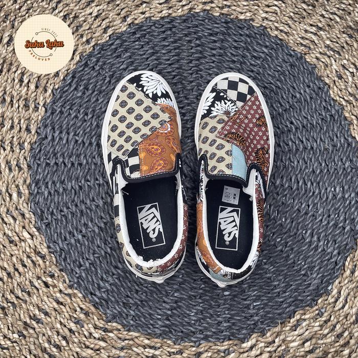 Vans slip on tiger patchwork / batik | Original | nego