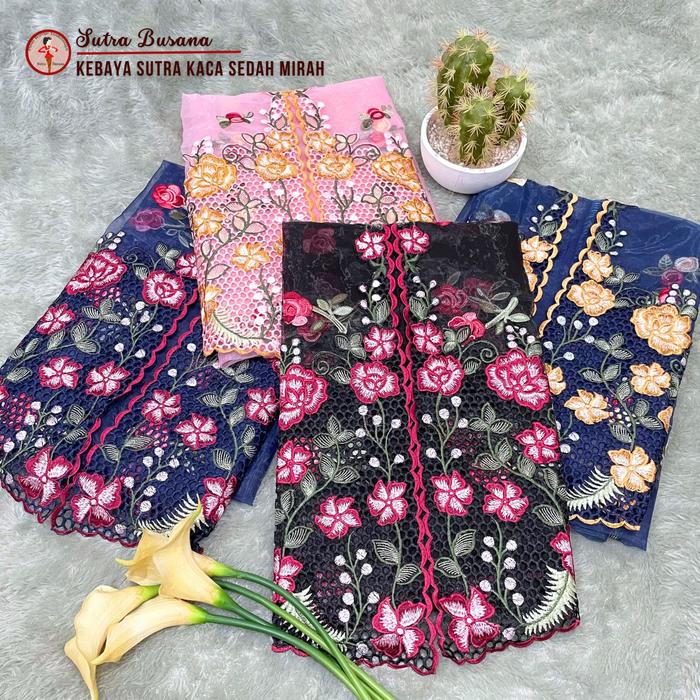KAIN Kebaya Bordir Kebaya Encim Sutra Kaca Sedah Mirah
