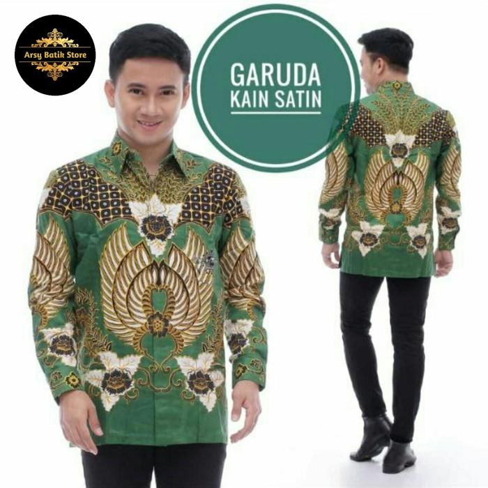 Baju Batik Nu Kemeja Batik NU Garuda Batik Nu Pria Hijau Terbaru