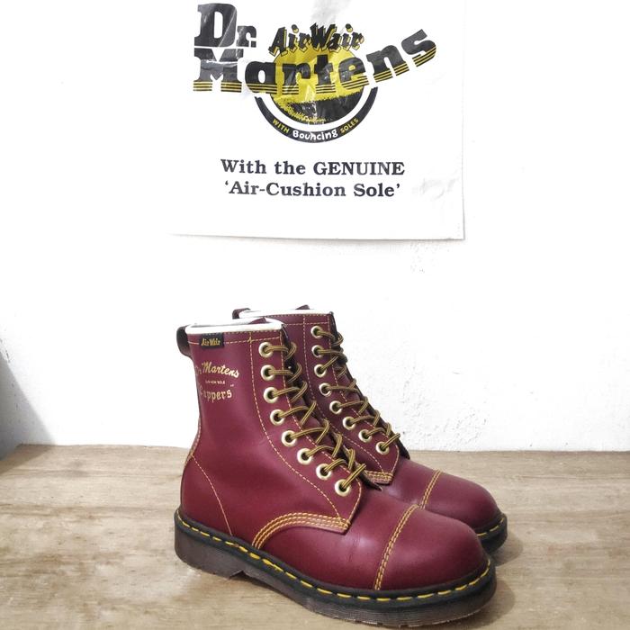 Dr. Martens Cappers Cherry Red Quilon Made in England Solovair Docmart