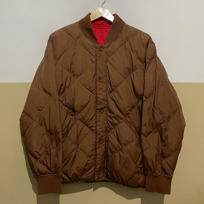 Bomber Quilted Jacket Uniqlo U Brown