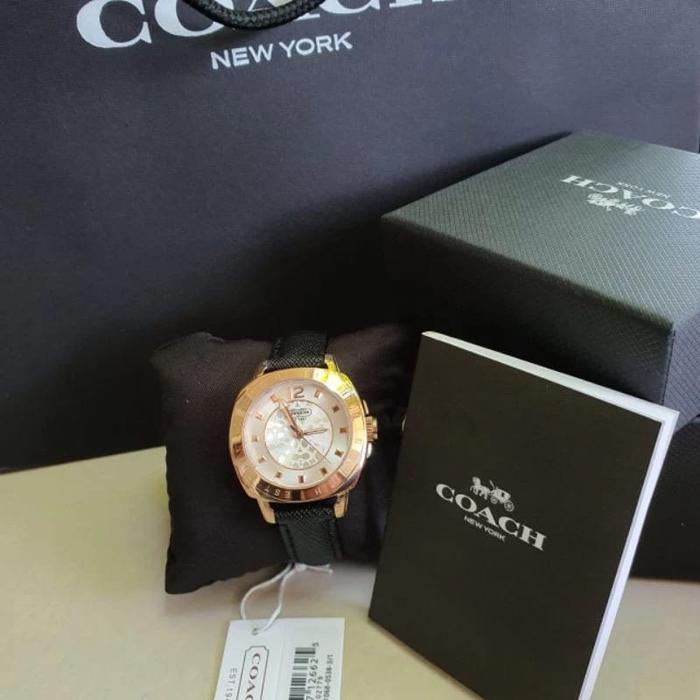 Jam tangan Wanita Coach kulit  Stainless