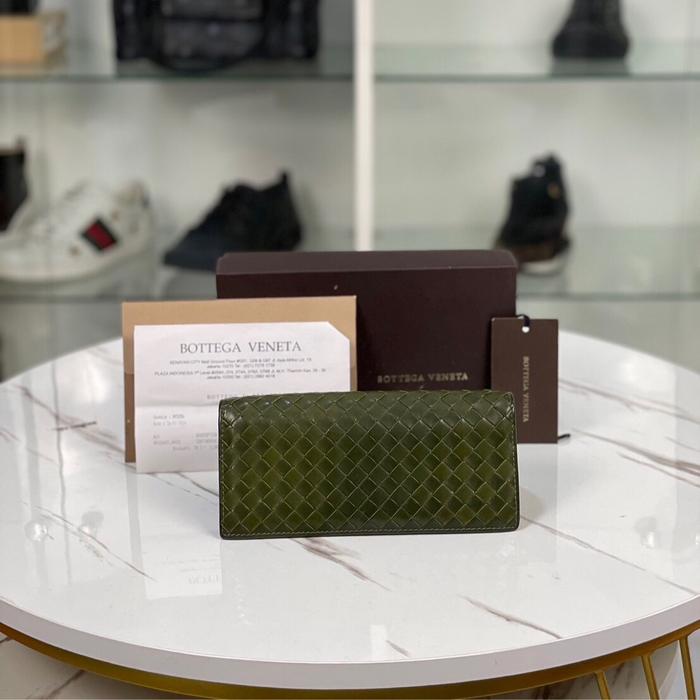 Bottega Lime Green Long Wallet