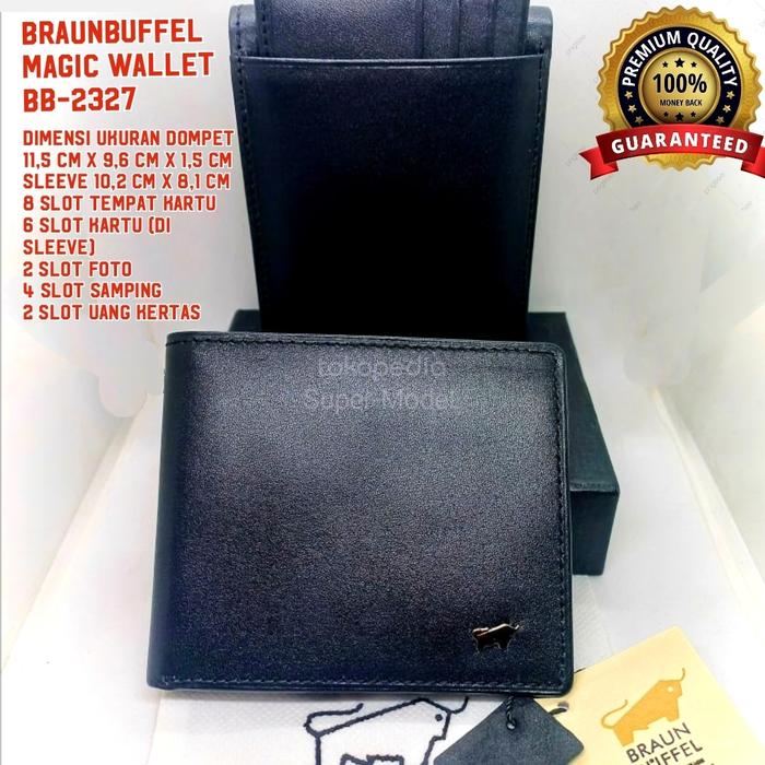 Dompet Pria Kulit Import Braun Buffel BB 2327 Sleeve Card Magic Wallet