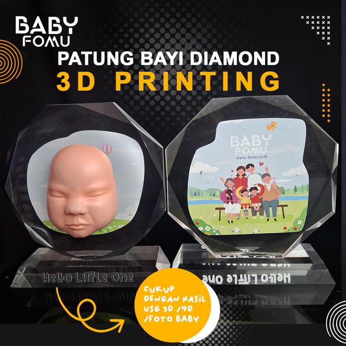 PATUNG BAYI DIAMOND 4D / 3D / FOTO BABY 3D PRINTING