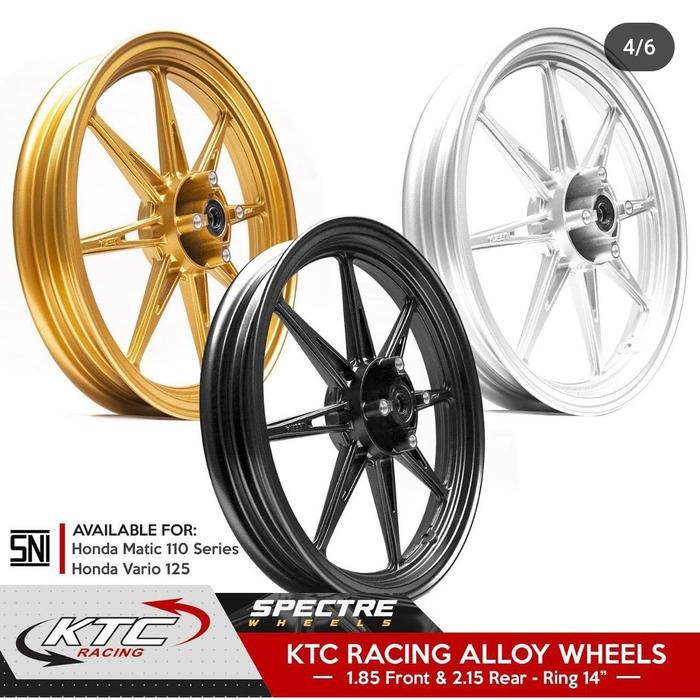 velg ktc racing spectre ring 14 vario 125 150 led old/ pelak racing ktc spectre palang 8 ring14 new 