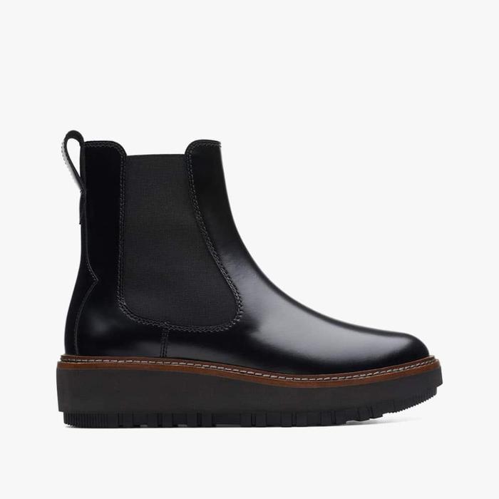 CLARKS Orianna W UP Leather Original Sepatu Boots Wanita - Black