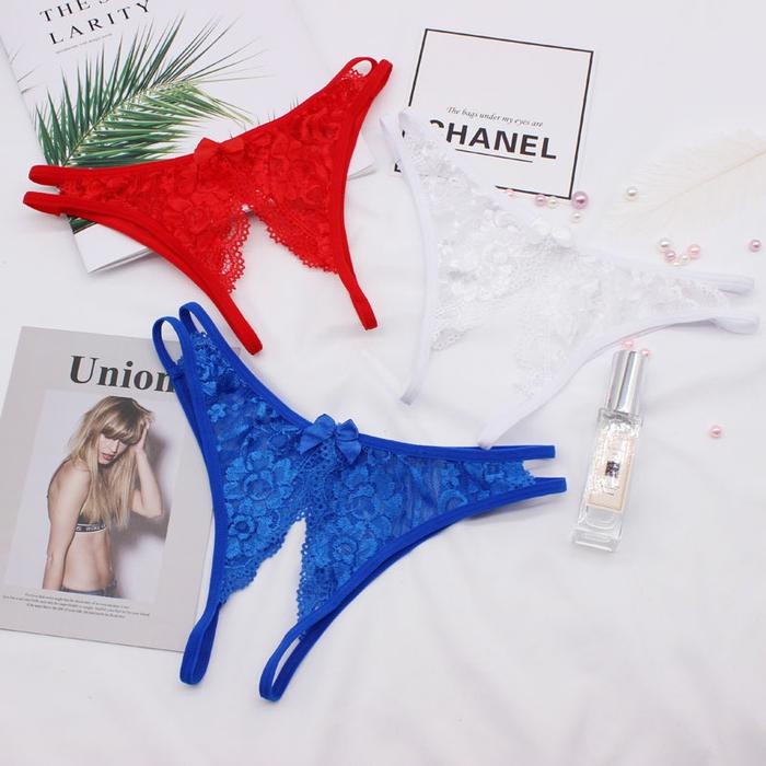 Celana dalam Wanita jumbo Renda Open Crotch G String C1220