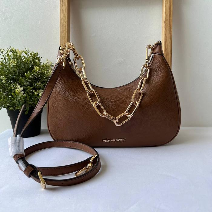tas wanita mk cora large zip pouchette luggage mm