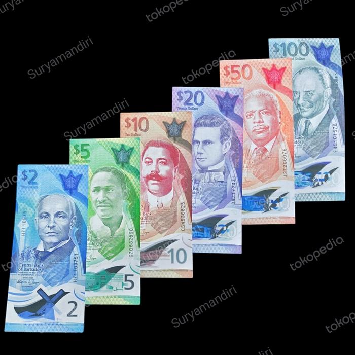 Set Uang Dollar Barbados (2022) Souvenir Replika