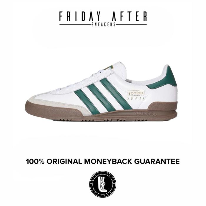 Sepatu Sneakers Pria Adidas Jeans White Collegiate Green Gum Original