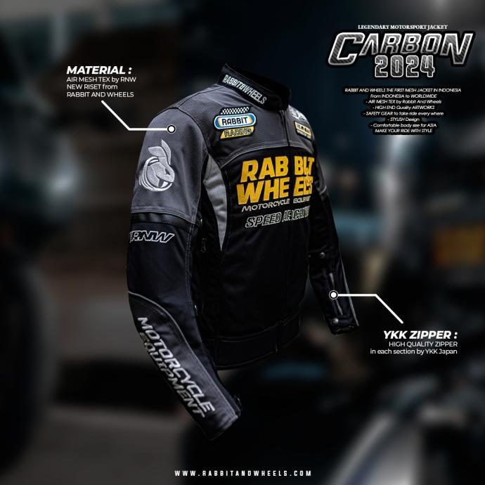 SALE TERMURAH !!! CARBON 2024 RABBIT AND WHEELS - JACKET RNW