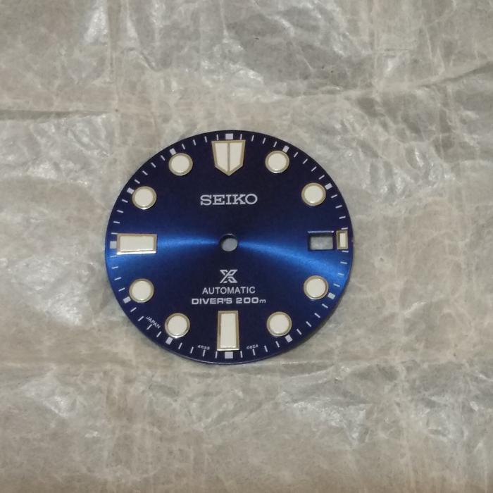 Dial Seiko mod SLA biru date only