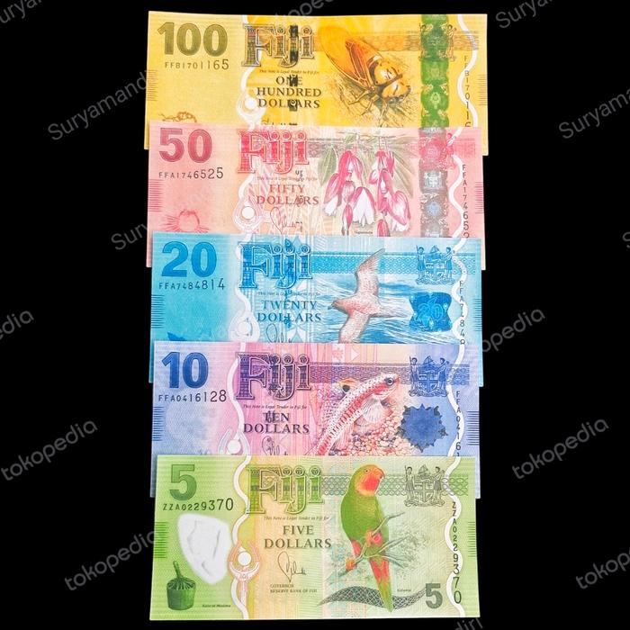 Set Uang Dollar Fiji (2012~) Souvenir Replika
