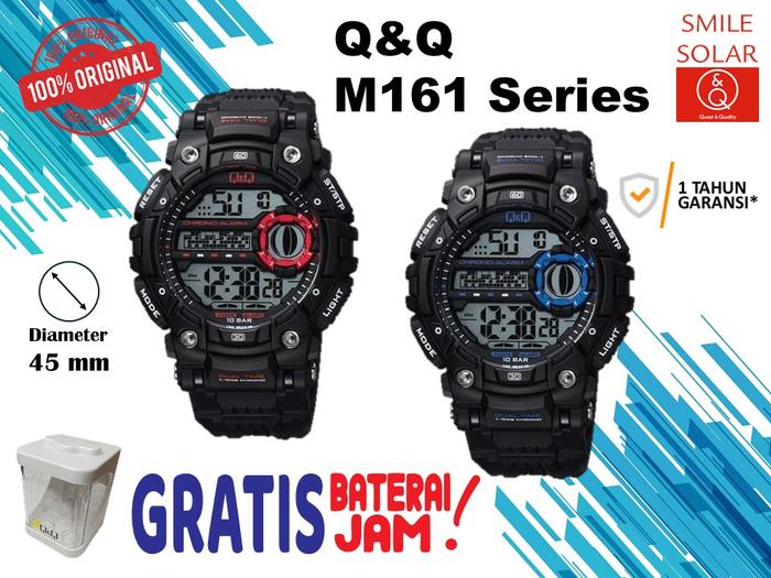 Jam Tangan Pria Sporty Rubber Digital Original Q&Q M161 M161J Series