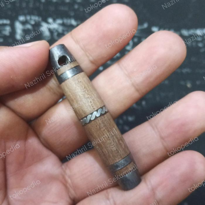 liontin cemeti kayu bungkang kalung pria