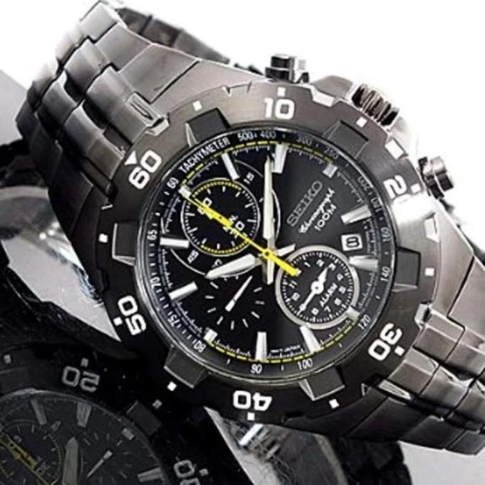 Seiko SNAD37#SNAD37#SNAD37P1#Jam tangan pria Seiko Chronograph SNAD37