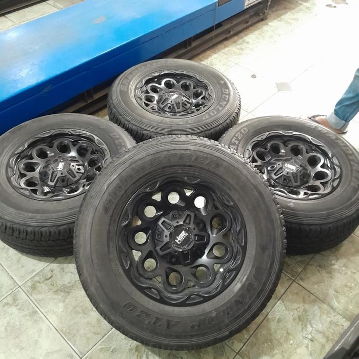 Velg Mobil Bekas Ring 16 BAJO HSR R16X8 Baut 6 ET0 BAN 245 70 R16